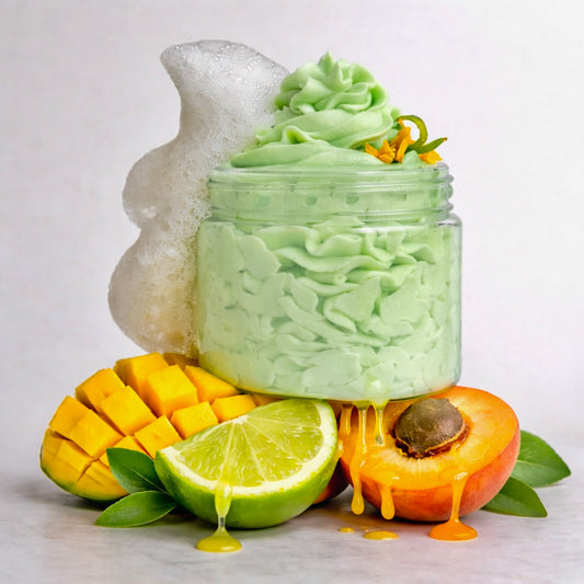 Thai Lime and Mango Fruity Whipped Soap with Apricot Kernel Oil