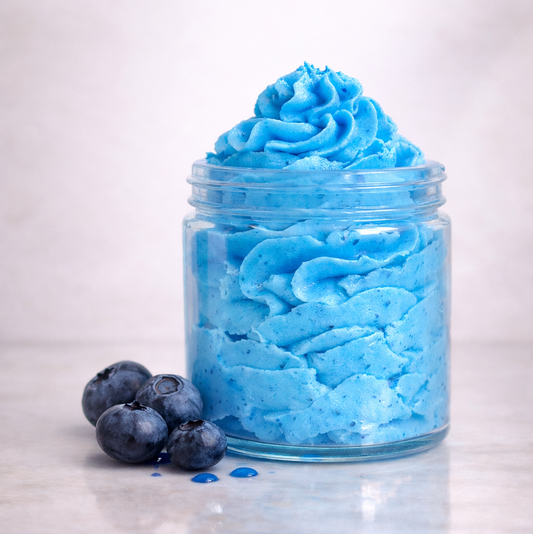 Blueberry Crush Whipped Soap with Shea Butter and Sweet Almond Oil